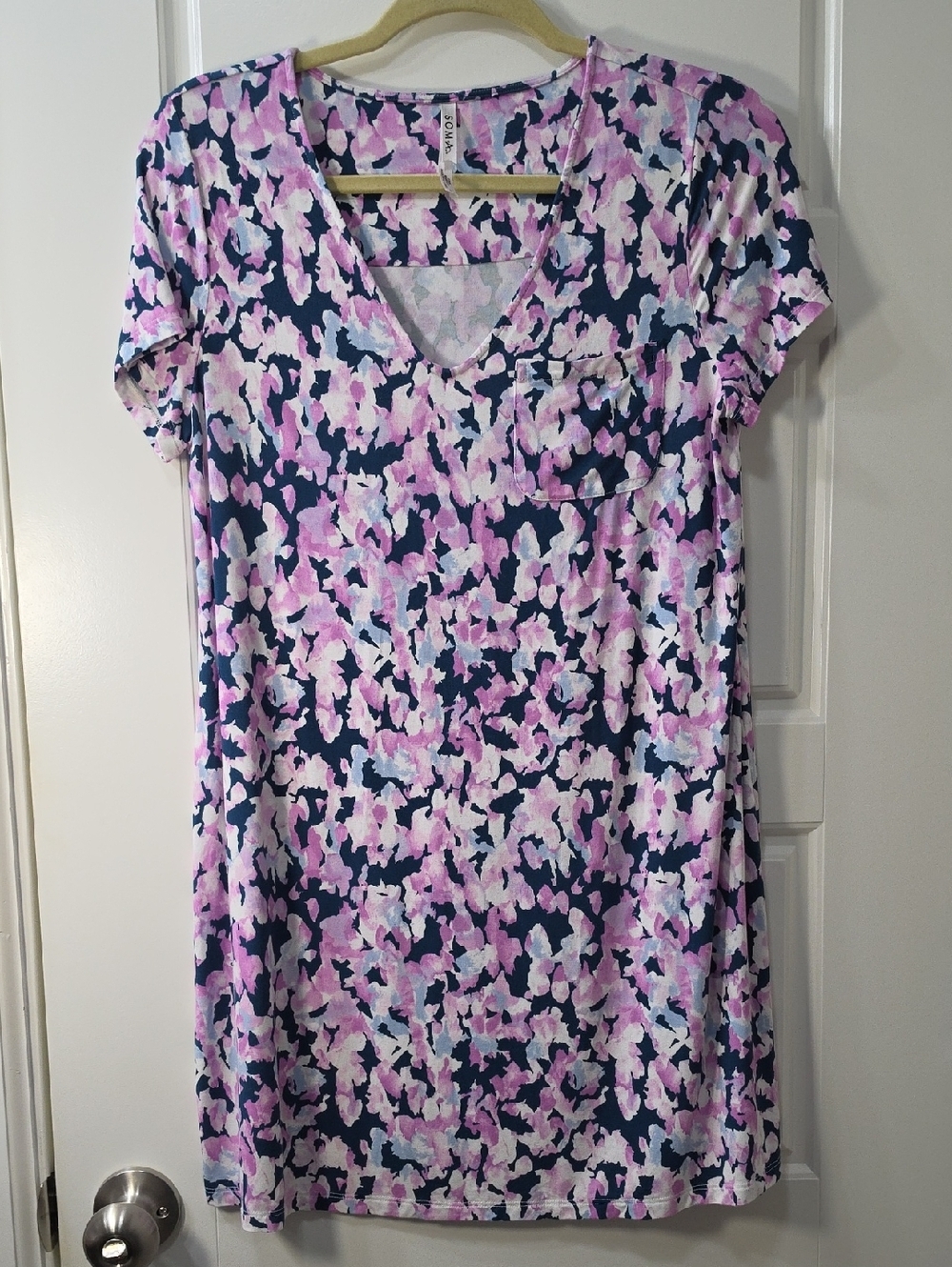 Soma Cool Nights Floral Printed Nightshirt- Small